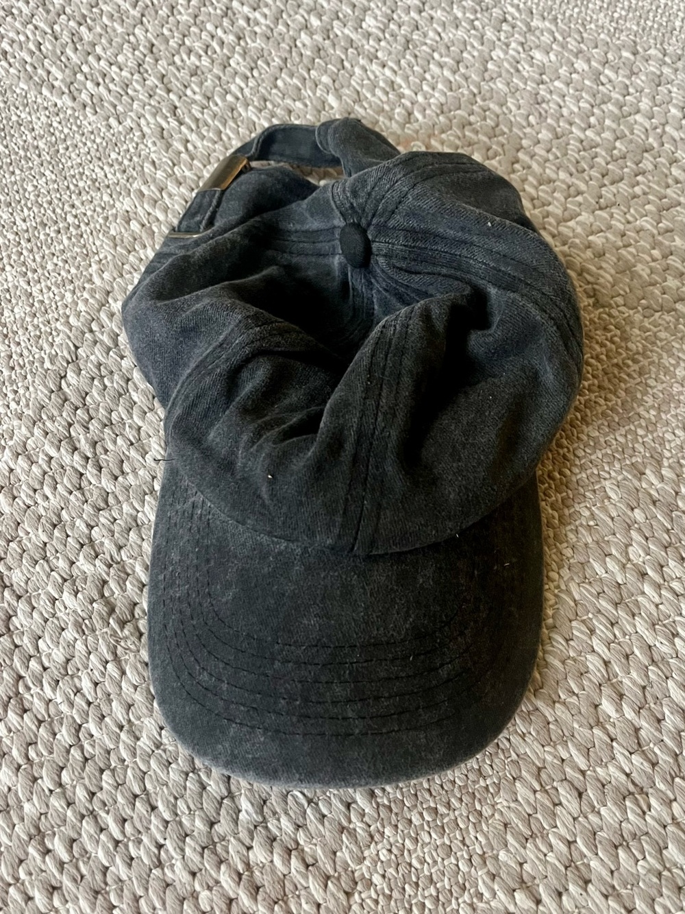 Zenana Outfitters Black Washed Canvas Baseball Cap